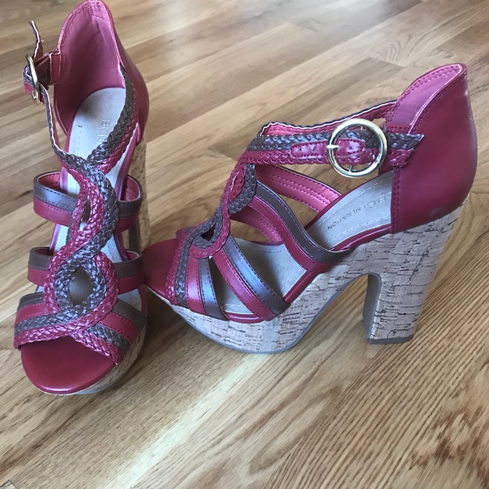BCBG High heel wedge sandal